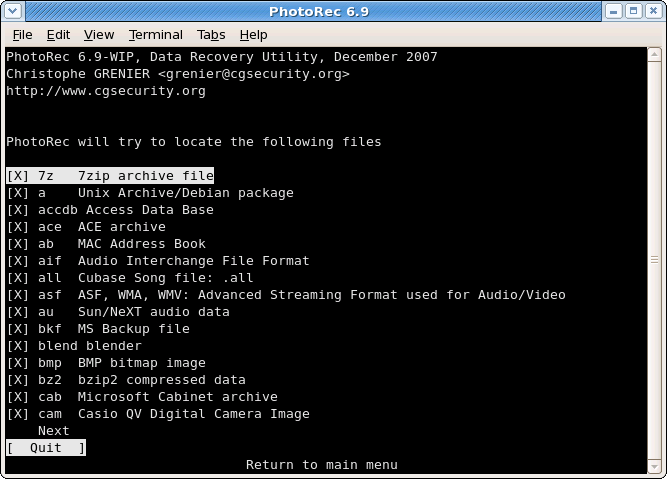 File PhotoRec Files png CGSecurity
